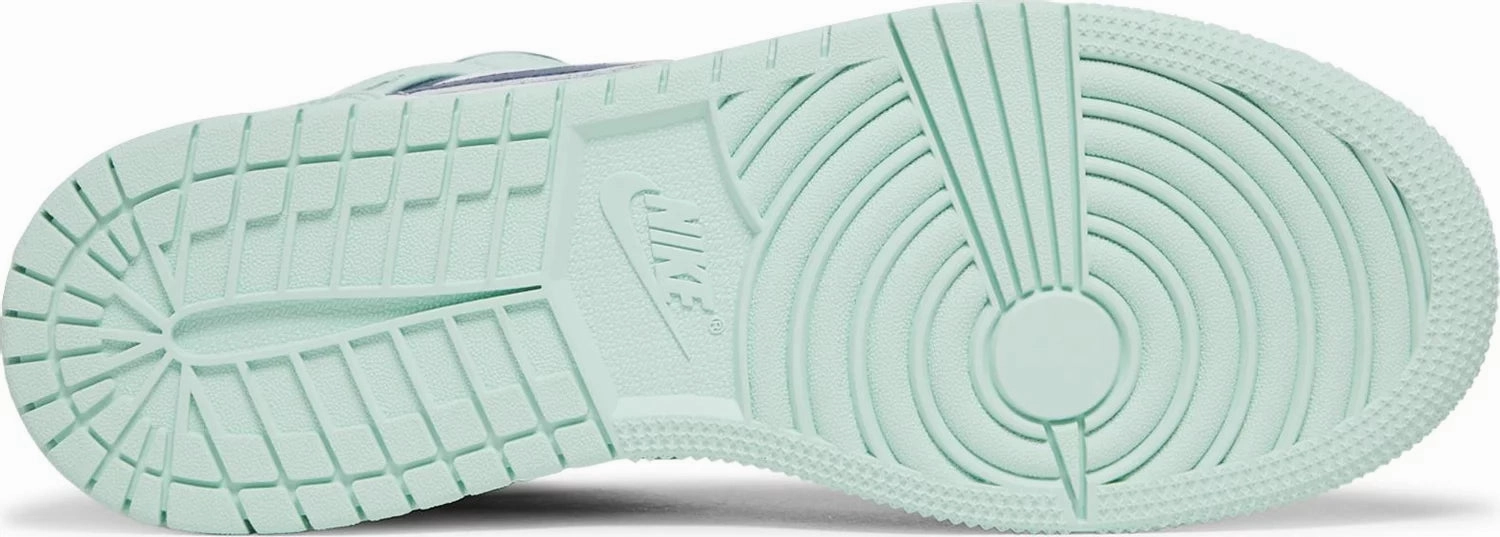 Nike Grade School Womens Air Jordan 1 Mid Sneakers - 'Blue Mint'