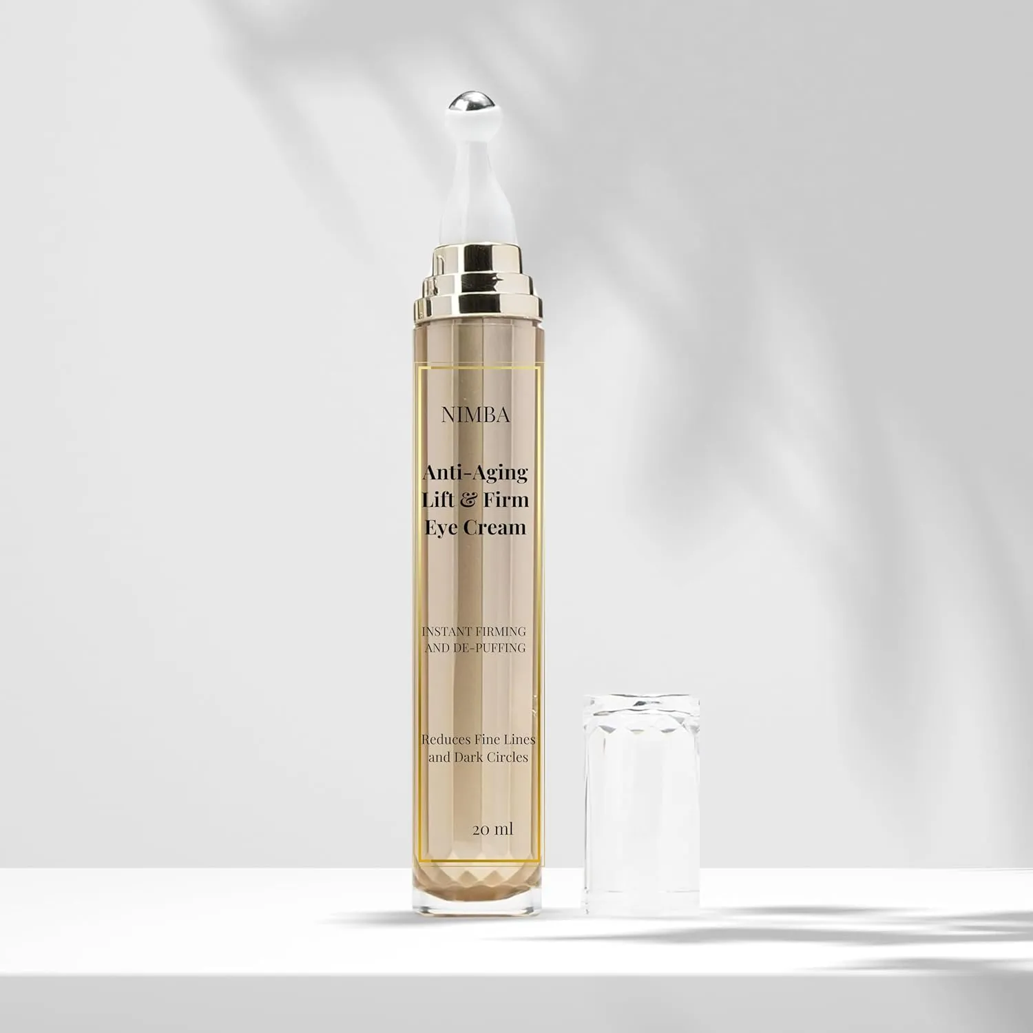 NIMBA Anti-Aging Lift & Firm Eye Cream Reduces Dark Circles and Puffiness with Peptides, Caffeine, Green Tea and Hyaluronic Acid