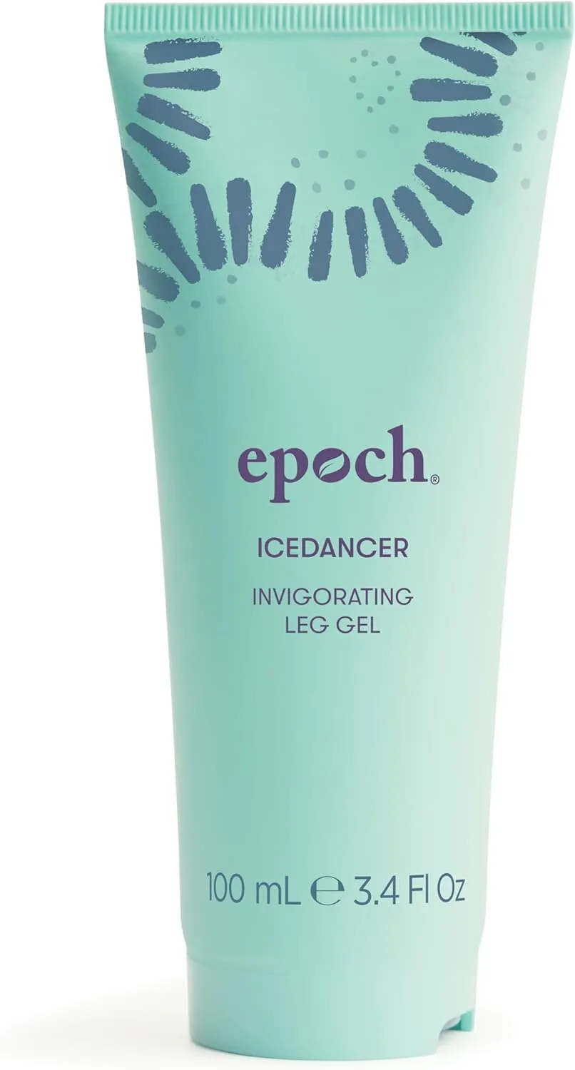 Nu Skin Epoch Ice Dancer - Invigorating Leg Gel | Natural Wild Mint, Horse Chestnut, and Refreshing Oils | Alcohol-Free Ache Gel | Soothes, Cools, and Revives Tired Legs, Health Support (100ml)