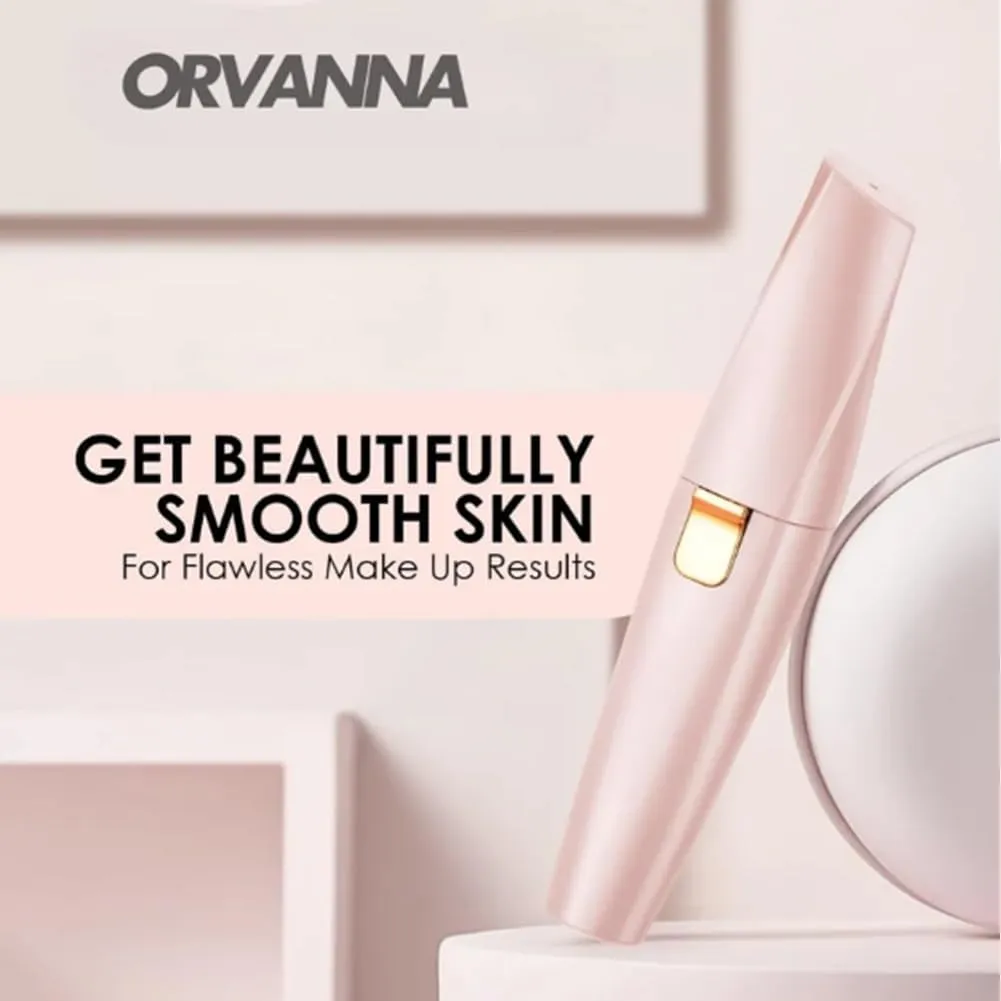 Orvanna Precision Eyebrow & Facial Trimmer, 2-in-1 Women's Removal Device, Flawless Facial Hair Remover, Electric Hair Nose Razors for Women, Electric Tweezers, Eyebrow and Shaver(2pcs*Colorful)