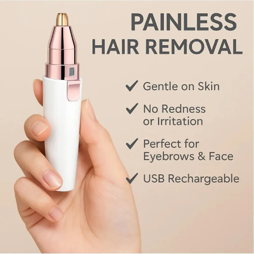 Orvanna Precision Eyebrow & Facial Trimmer, 2-in-1 Women's Removal Device, Flawless Facial Hair Remover, Electric Hair Nose Razors for Women, Electric Tweezers, Eyebrow and Shaver(2pcs*Colorful)