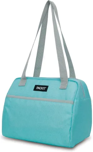 PackIt Freezable Hampton Lunch Bag, Soft Mint, Built with EcoFreeze Technology, Collapsible, Reusable, Zip Closure with Front Pocket and Shoulder Straps, Perfect for Tweens and Adults