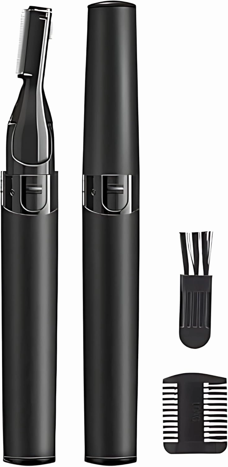 Painless Eyebrow Trimmer for Women Electric Facial Hair Remover, Battery Operated Precision Eyebrow Razor Clipper for Face, Lip, Chin, Neck Grooming