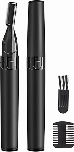 Painless Eyebrow Trimmer for Women Electric Facial Hair Remover, Battery Operated Precision Eyebrow Razor Clipper for Face, Lip, Chin, Neck Grooming