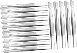 PartyKindom Kiss Lash Tweezers Precision Lash Tweezers Eyelashes Tools Set Stainless Steel False Eyelash Applicator