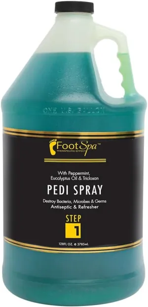 Pedi Spray Antiseptic, Mint & Eucalyptus - Effective Foot Care - 128 Ounces