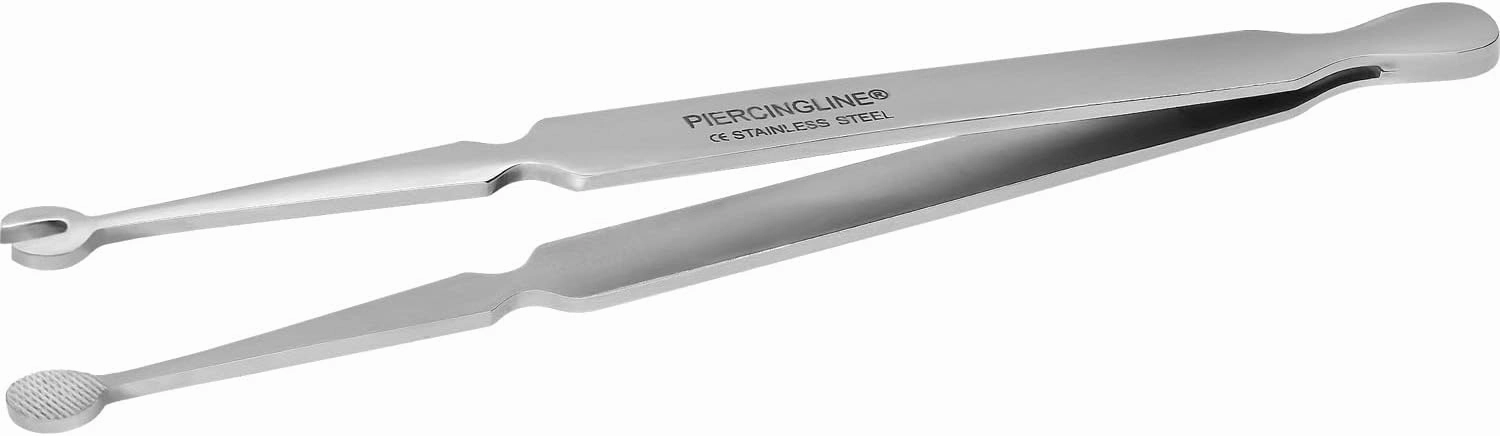 PIERCINGLINE Piercing Tool | LABRET HALF PINCER Stainless steel ball holder