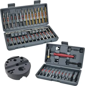 Pin Punch Set, 40PCS Steel and Brass, Mechanical Repair Tool with Hammer, Bench Block