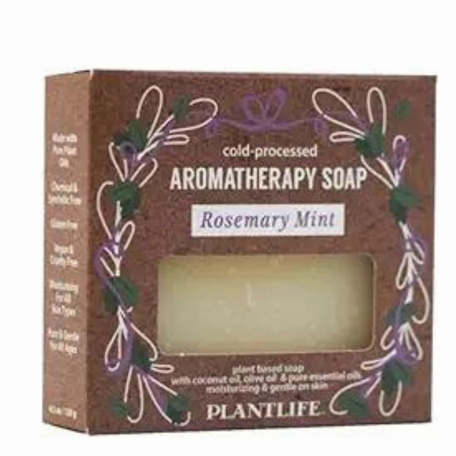 Plantlife Peppermint, Double Mint, and Rosemary Mint Bar Soap Bundle of 3 - Moisturizing and Soothing Soap for Your Skin, Handcrafted Using Plant-Based Ingredients - Made in California, 4 oz Bars