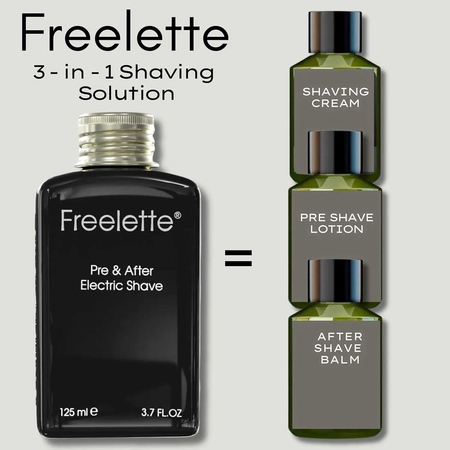 Pre Electric Shave After Shave Lotion Cream - Close Shave Balm - Smooth and Irritation-free Shaving - Cooling Pre and Post Shave balm. Freelette (MINT/BERGAMOT) 3.76 FL.OZ