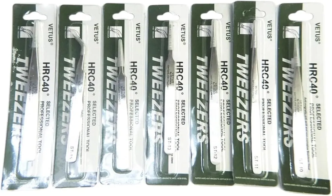 Precision Anti-static Tweezers Esd Anti-acid Stainless Eyelash Extension For Electronic Cell Phone Repair Tools Kit New 2025 High Reliable Component