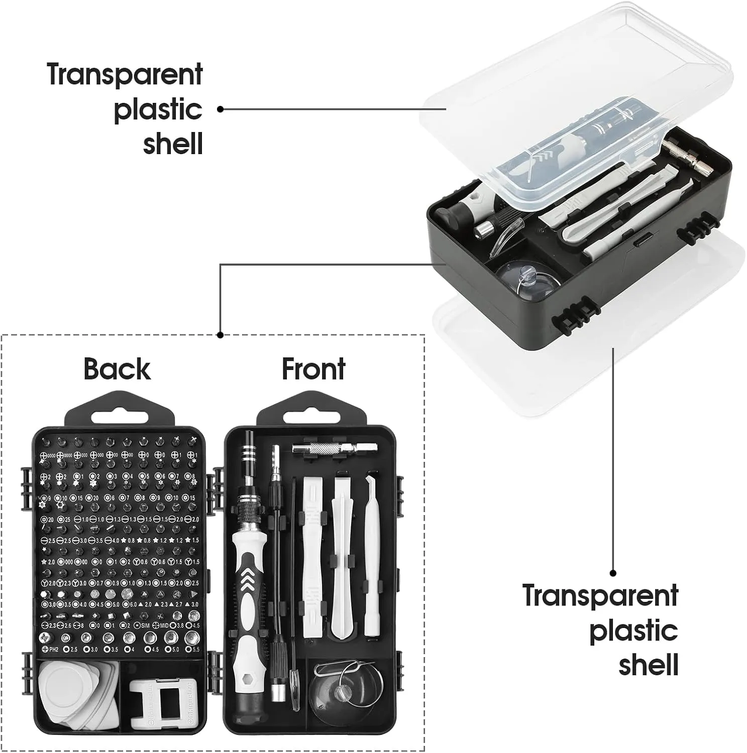 Precision Screwdriver Set, Lifegoo 117 in 1 Magnetic Repair Tool Kit for iPhone Series/Mac/iPad/Tablet/Laptop/Xbox Series/PS3/PS4/Nintendo Switch/Eyeglasses/Watch/Cellphone/PC/Camera/Electronic