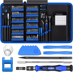 Precision Screwdriver Set, Unamela 139 in 1 Computer Repair Tool Kit, Magnetic Screwdriver Kit with 120 Bits Compatible for PC Building, Laptop, MacBook, Tablet, iPhone, PS4, Xbox, Game Console
