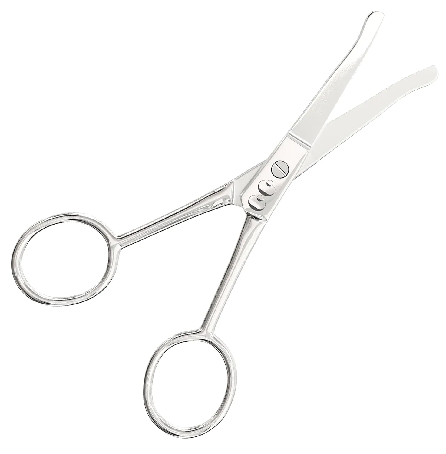 Premium Small Nose Hair Scissors with Round Tip - Professional Grooming for Hair, Eyelashes, Nose, Eyebrow Trimming, Mustache - Stainless Steel Beauty Scissor with Sharp Straight Edge Blades