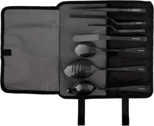 Professional Chef Plating Kit, 7 Piece Culinary Plating Set, Black, Stainless Steel