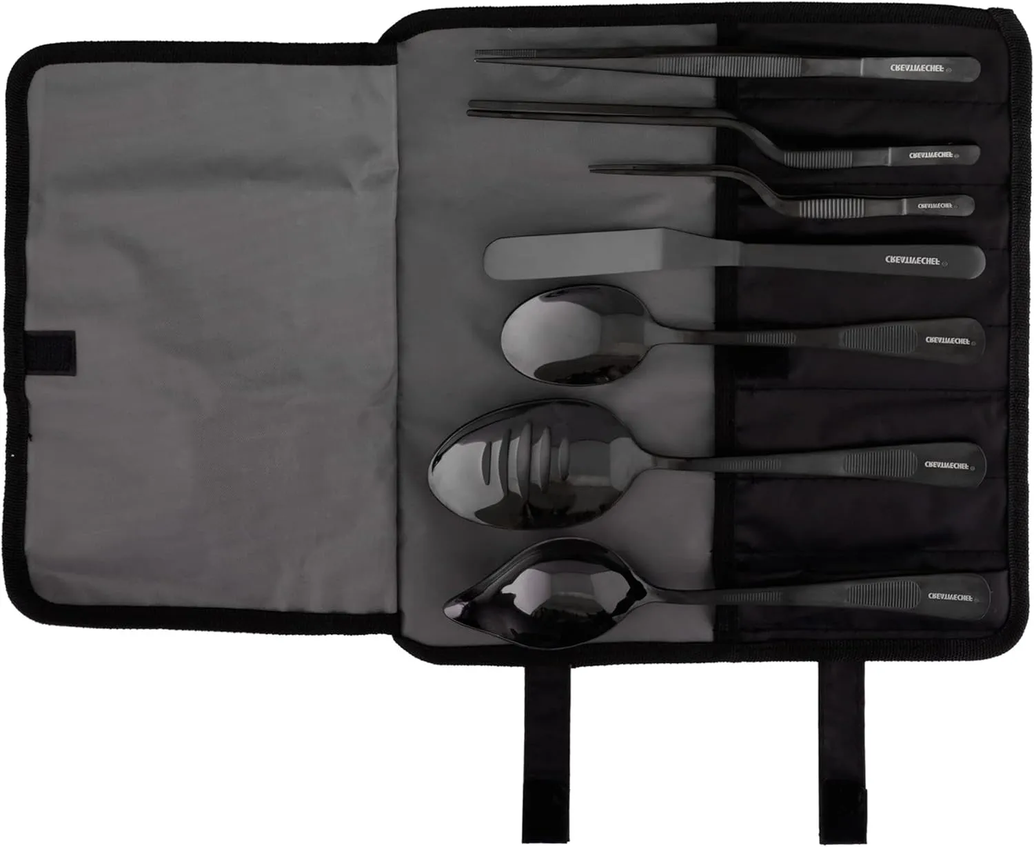 Professional Chef Plating Kit, 7 Piece Culinary Plating Set, Black, Stainless Steel