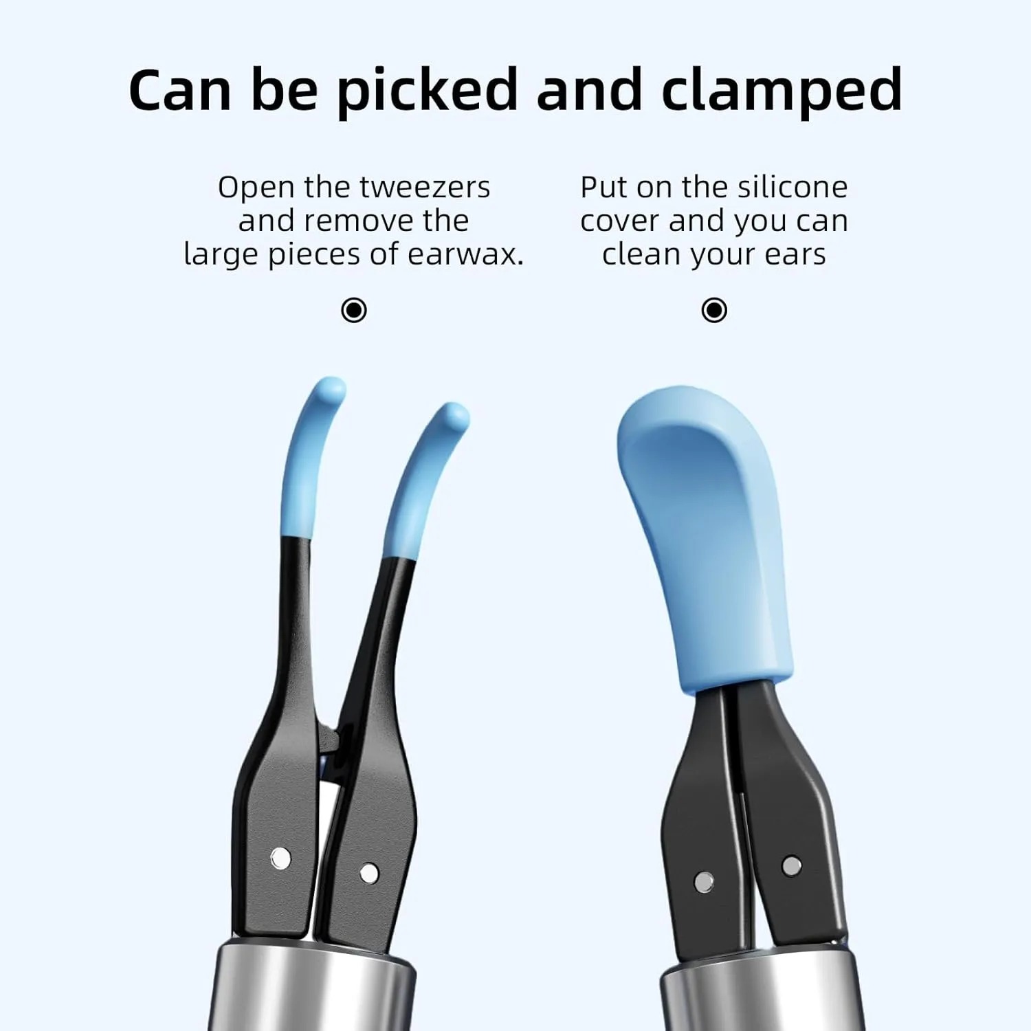 Qimic Ear Camera with Tweezers - Ear Cleaner with Camera,1080P HD Earwax Removal Tool with Light, IP67 Ear Cleaning Kit with 6 Ear Spoon, Ear Camera Otoscope for iPhone, Android