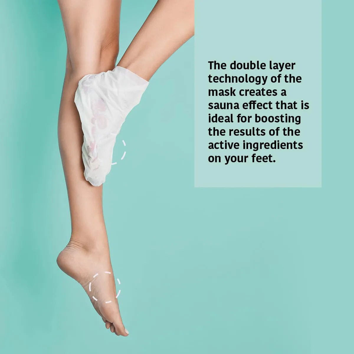 Relaxing Foot Mask Socks | 4 Pairs | Peppermint & Shea Butter | Intensive Treatment for Tired Feet | Cooling Effect | Natural & 100% Vegan | Moisturizing Foot Mask