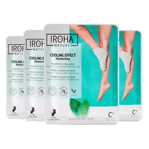 Relaxing Foot Mask Socks | 4 Pairs | Peppermint & Shea Butter | Intensive Treatment for Tired Feet | Cooling Effect | Natural & 100% Vegan | Moisturizing Foot Mask