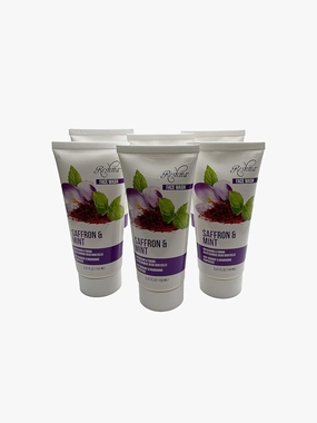 Reshma Beauty Saffron & Mint Face Wash Cleanser for All Skin Types Dull Skin Glowing Skin Deep Cleansing Cleanser for Refreshing, Illuminatung, & Rejuvenating Removes Make Up - (Pack of 6)