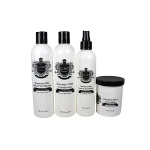 Rosemary Mint Hair Care Collection - Sulfate-Free Shampoo, Nourishing Conditioner, Hydrating Leave-In, Intensive Hair Mask - Keratin & UV Protection for Lustrous, Manageable Hair