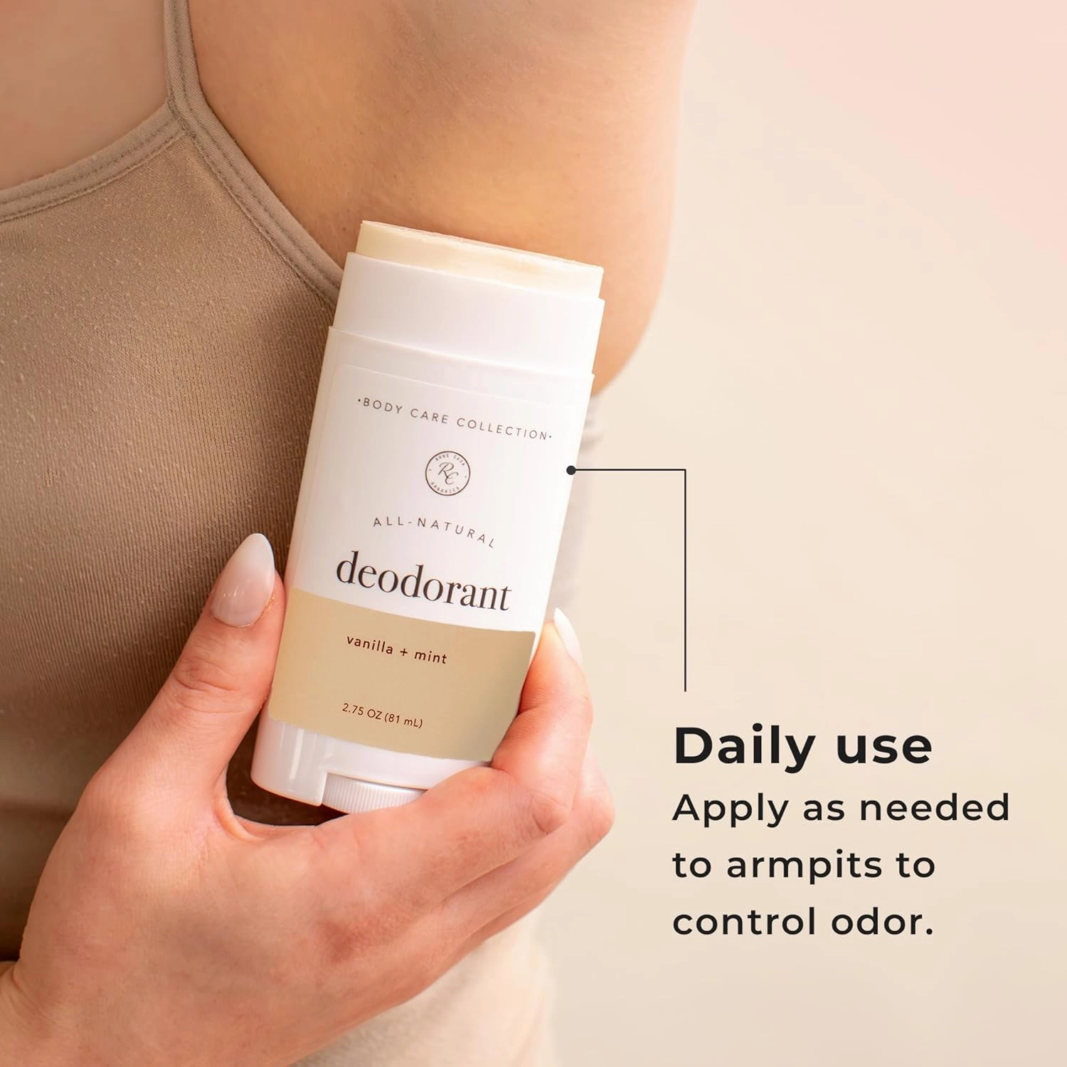 Rowe Casa Organics Vanilla   Mint Natural Deodorant for Men and Women, Sweet and Refreshing Paraben-Free Deodorant Stick with Therapeutic-Grade Essential Oils, 2 oz