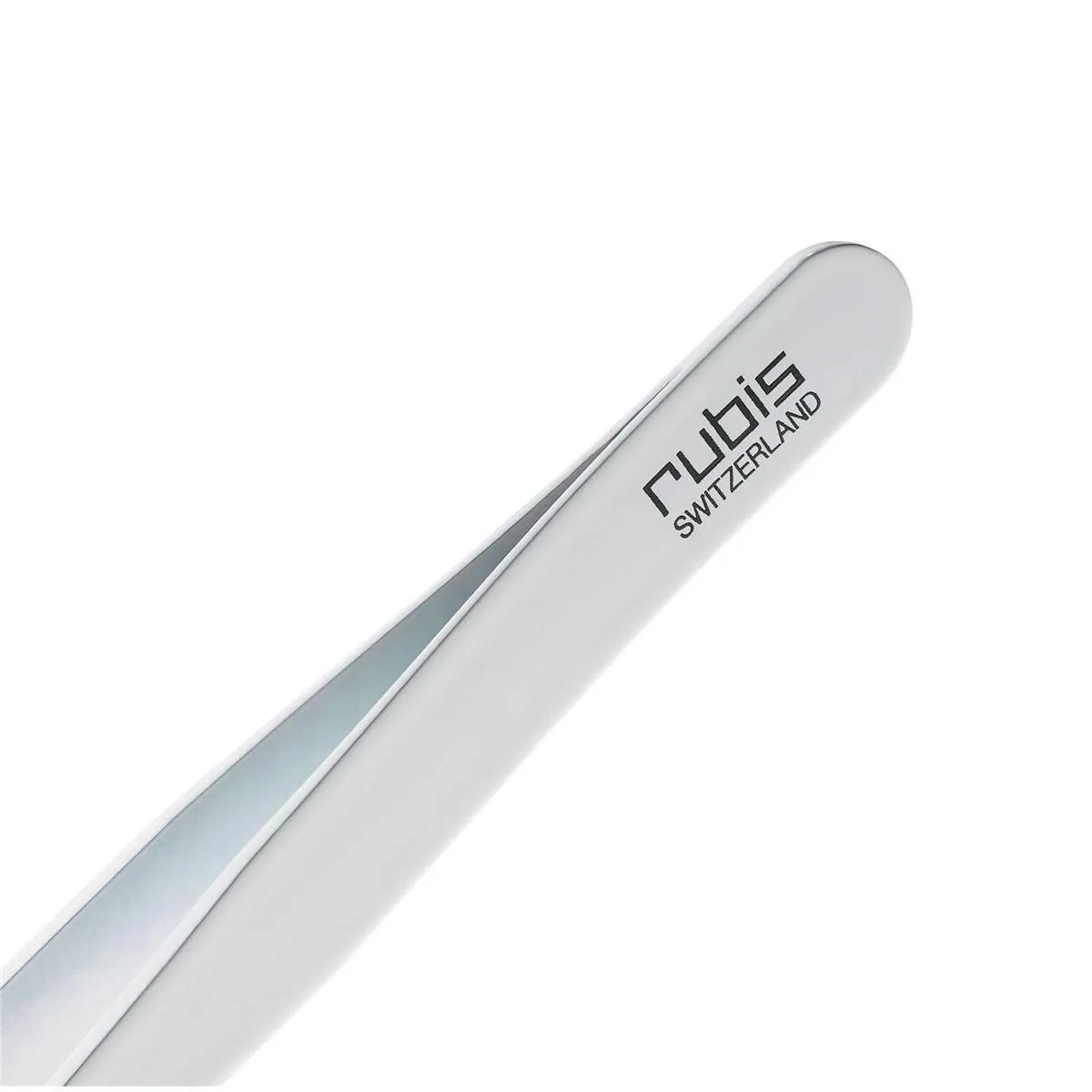 Rubis Classic Techno Stainless Steel Tweezers for Precise Eyebrows and Hair Removal Slanted Polymer Tips, 1KS105, White,Rubis Switzerland Swiss Made World Renowned Precision