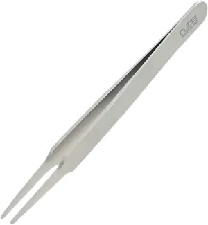 Rubis Stainless Steel Eyelash Tweezers with Straight Tips for Attaching False Eyelashes, 1K2A02,Rubis Switzerland Swiss Made World Renowned Precision
