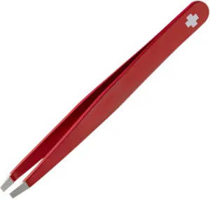 Rubis Universal Swiss Cross Stainless Steel Tweezers with Straight Tips for Precise Eyebrows and Hair Removal, 1K301,Rubis Switzerland Swiss Made World Renowned Precision