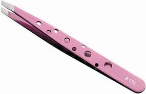 Rubis Switzerland Mc0135pk/r1k111-z08 Pink Slanted Tip Swiss Slanted Tip Tweeze, 0.1 Pound