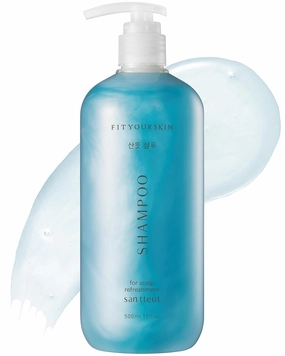 SAN TTEUT Scalp Refreshment Hair Shampoo - pH 5.5 Keratin & Protein Perfumed Shampoo for Hair Loss Relief, Cooling, Exfoliating - Mint & White Musk Scent - Paraben Free - 17 fl.oz.