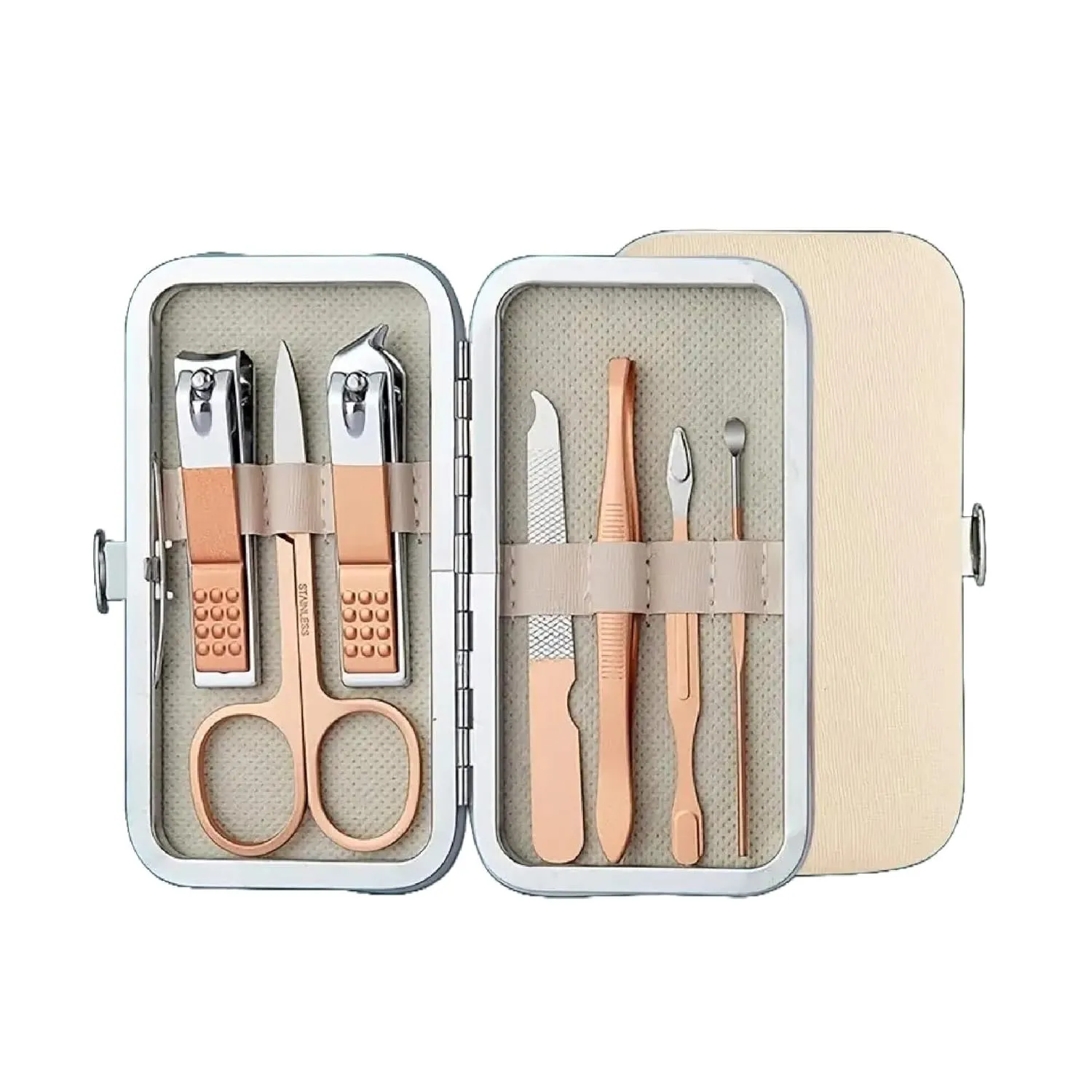 SEDLAV Rose Gold Stainless Steel Nail Clipper Set – 7-Piece Manicure & Pedicure Kit for Men & Women with Premium Nail Clippers for Men, Nail Kits