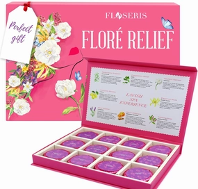 Shower Steamers Aromatherapy FLOSERIS 12 Pack - Gifts for Women, Birthday Gifts for Her Stress Relief Home Spa, Self Care Relaxation Natural Essential Oils