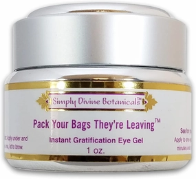 Simply Divine Botanicals Pack Your Bags They're Leaving Eye Gel - Natural and Organic Treatment to Hydrate and Instantly Reduce Puffiness, 1 oz