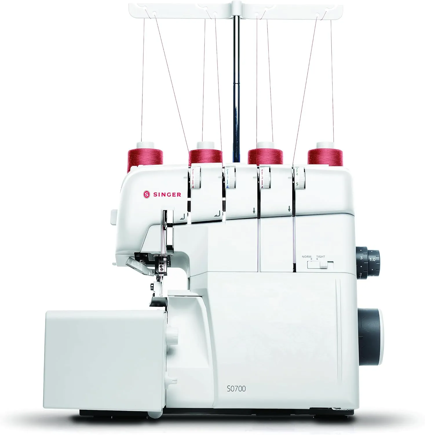 SINGER Professional S0700 Heavy-Duty Serger Air Threading Overlock and Accessory Kit | 4-3-2 Stitch Capability, Extra High Presser Foot Lifter, 1300 Stitches per minute & Adjustable Stitch Length