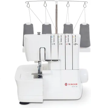 SINGER S14-78 Serger with Accessory Kit | Overlock Machine with 2-3-4 Stitch Capability, 1200 Stitches/Minute, Differential Feed, LED Light & Free Arm, White
