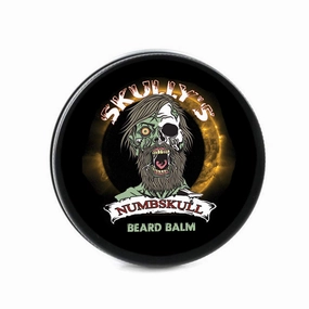 Skully's Numbskull Beard Balm 2 oz. (Eucalyptus, Mint, musk Scented) Medium Hold Beard balm for Men, Deep Conditioning, Tames Flyaways, Promotes Healthy Beard Growth