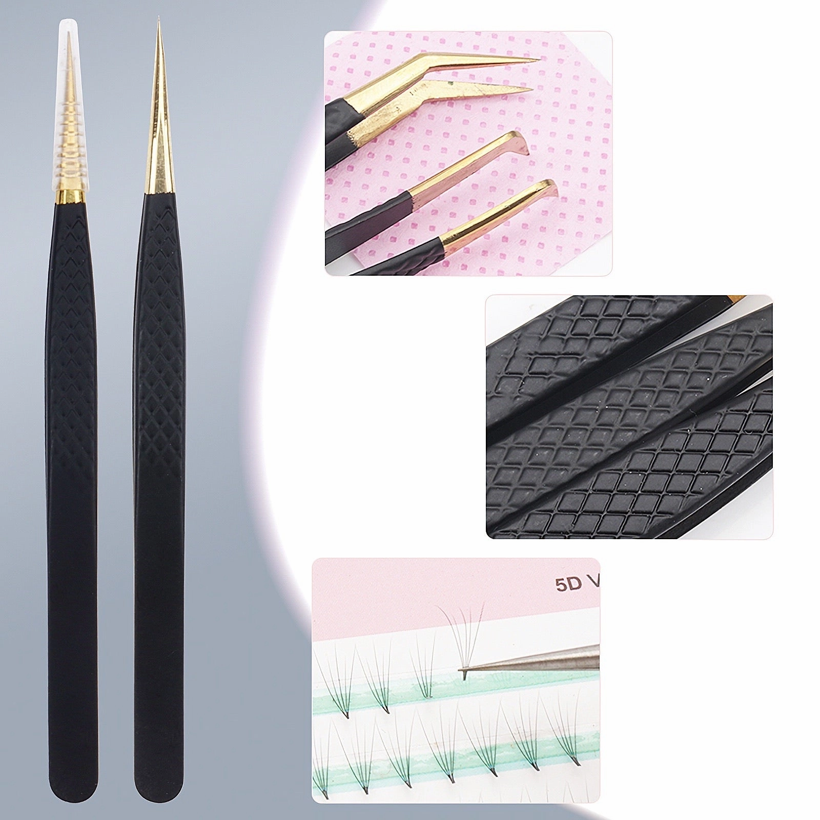 Stainless Steel Eyelash Tweezers