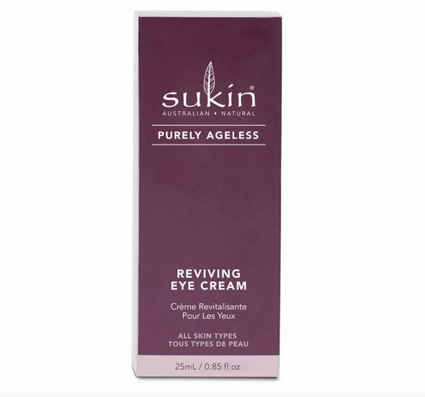 Sukin Purely Ageless Reviving Eye Cream 25ml (2 Bottles)