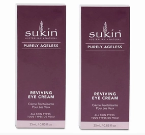 Sukin Purely Ageless Reviving Eye Cream 25ml (2 Bottles)