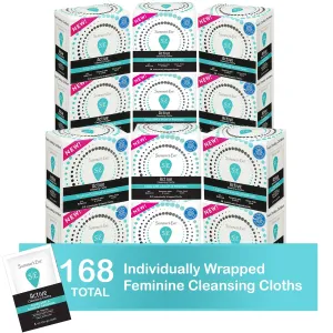 Summer’s Eve Cleansing Cloths, Feminine Wipes, pH Balanced, Removes Odor & Sweat, Clean & Fresh Scent, Active, 14 count (pack of 12)