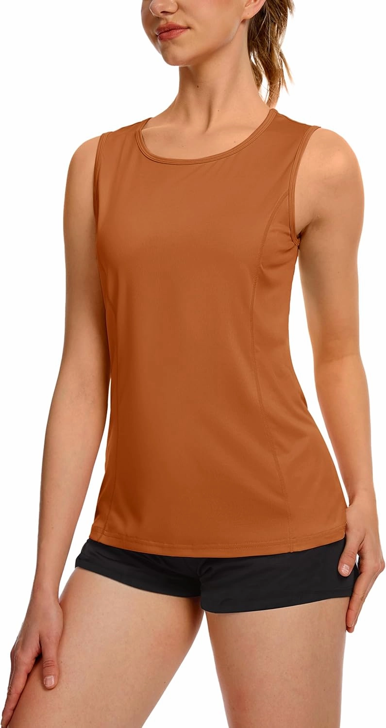 TACVASEN Women's UPF 80  Workout Tank Top Sleeveless Quick Dry Sun Protection Hiking Athletic Gym Yoga Running Shirts