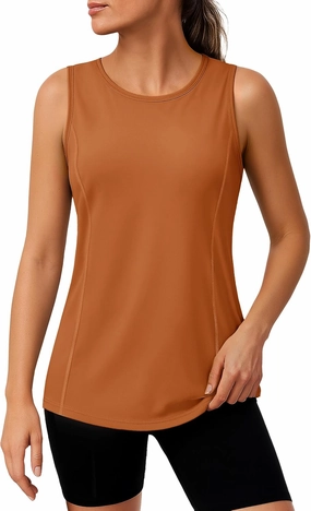 TACVASEN Women's UPF 80  Workout Tank Top Sleeveless Quick Dry Sun Protection Hiking Athletic Gym Yoga Running Shirts