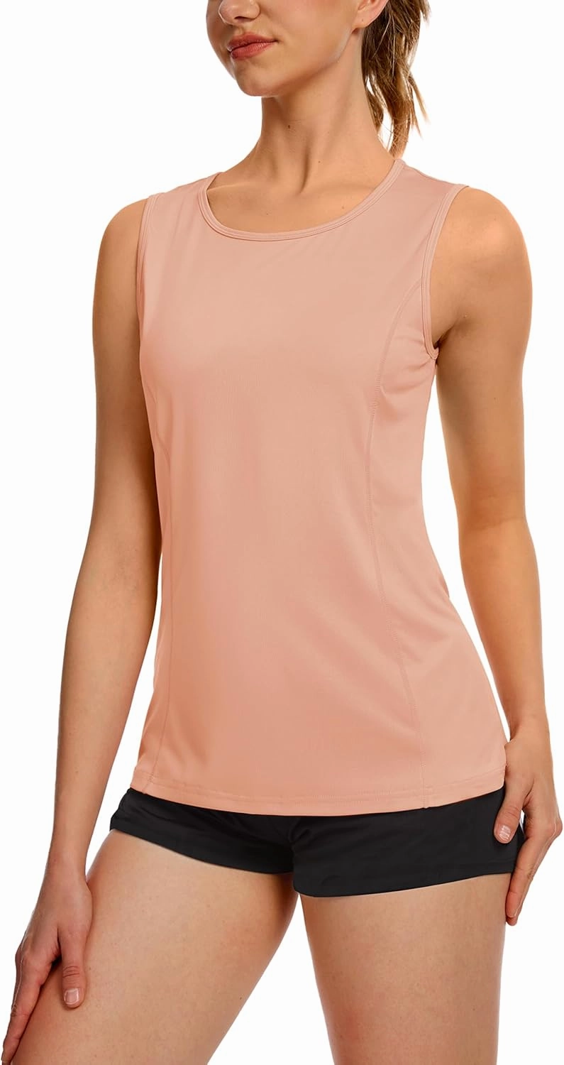 TACVASEN Women's UPF 80  Workout Tank Top Sleeveless Quick Dry Sun Protection Hiking Athletic Gym Yoga Running Shirts