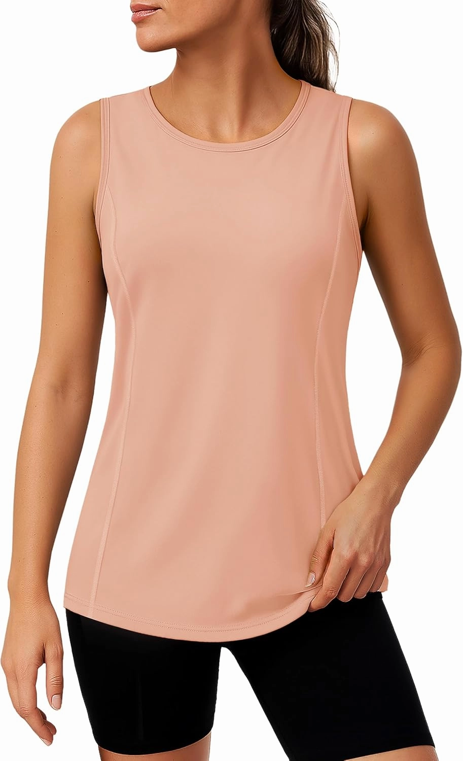 TACVASEN Women's UPF 80  Workout Tank Top Sleeveless Quick Dry Sun Protection Hiking Athletic Gym Yoga Running Shirts