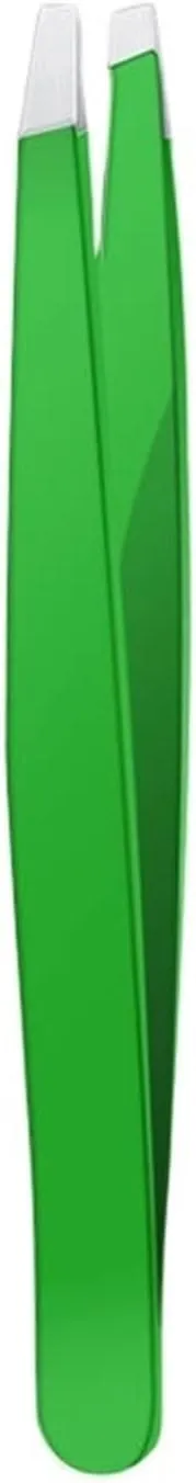 TEMKIN Tweezers New Stainless Steel Eyebrow Clip Removal and Eyebrow Trimming Men's Beard Clip Tweezers Flat and Inclined Makeup Tools (Color : Green) Tweezers (Color : Green)
