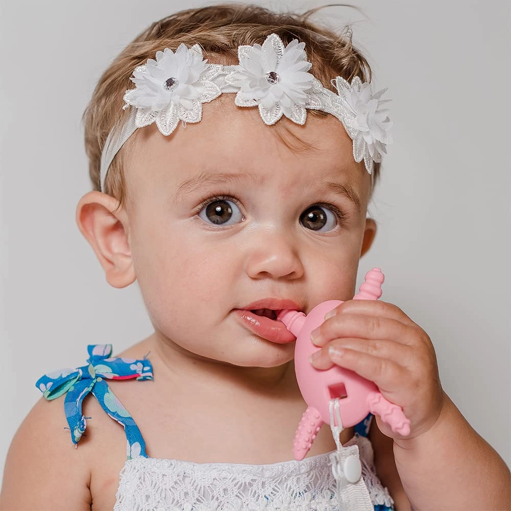 The Official Molar Magician Baby Teether - Freezable Molar Teething Toy for Your Baby and Toddler - Made in The USA by The Teething Egg Pink