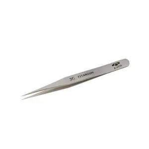 Titanium Precision Smooth Ultra-Fine Tip 3C Tweezers, 4.75" L; 1/Pk