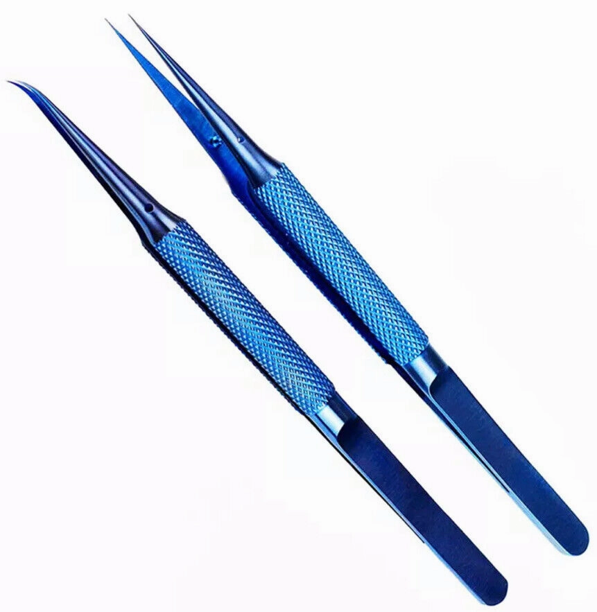 Titanium Alloy 0.15mm CURVED Point Professional Tweezer for Electronics Repair