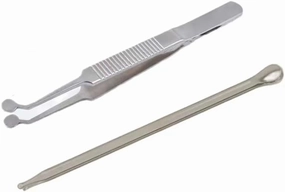 Titanium alloy Eyelid Massage tweezers,Meibomian gland Expressor Dry Eye Relief Eyelid Gland Care sterile Cleaning Kit Eye Stye Treatment Chalazion Remover Meibomian gland forceps